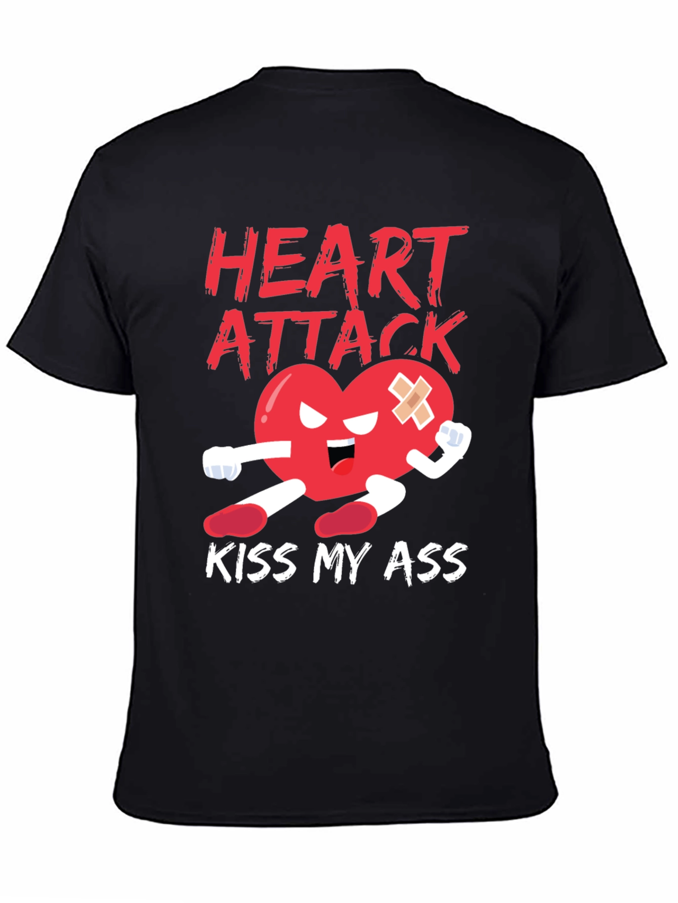 Heart Attack Kiss My Ass Graphic T-Shirt