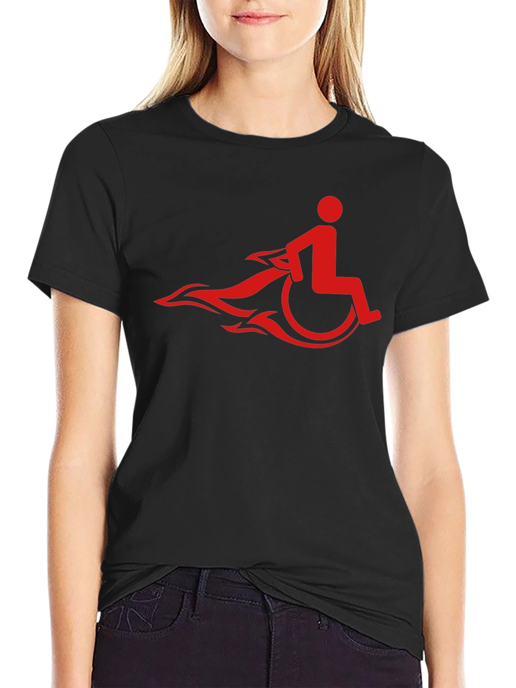 Speedy Wheelchair Black T-shirt