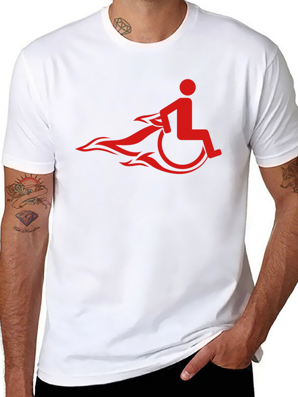 Speedy Wheelchair Black T-shirt