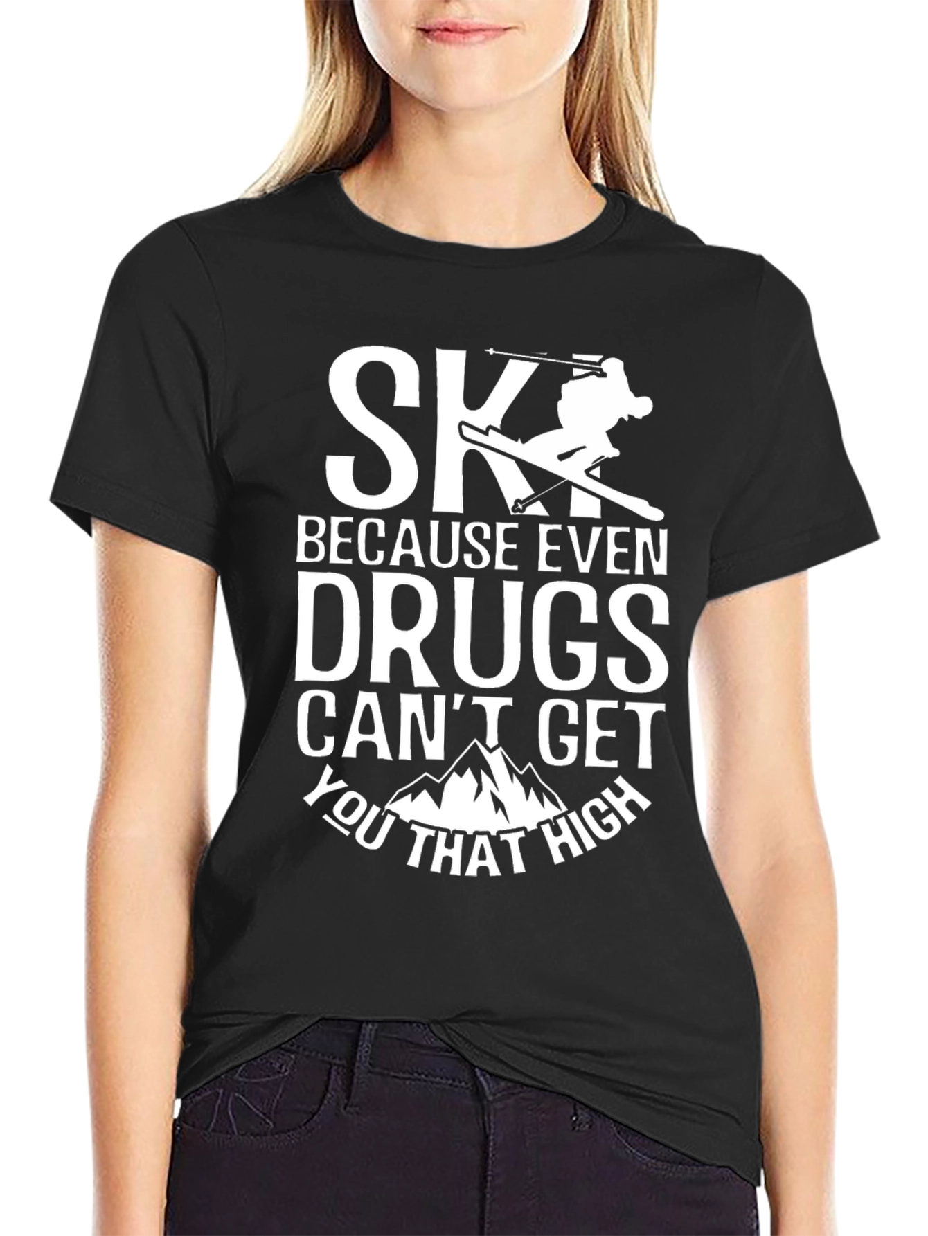 Skiing Humor T-Shirt - High Altitude Thrills