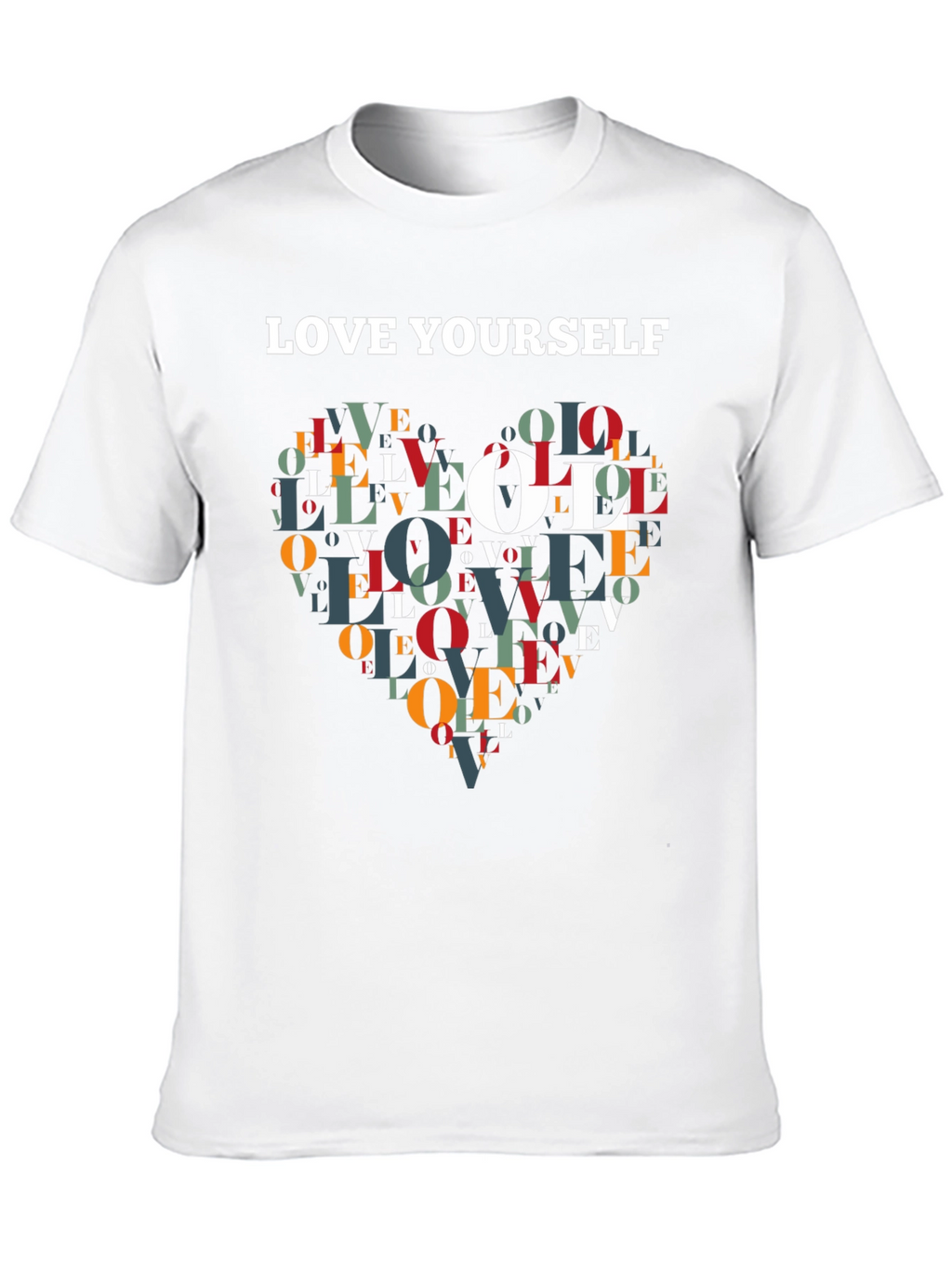 Love Yourself Graphic Print Black T-Shirt