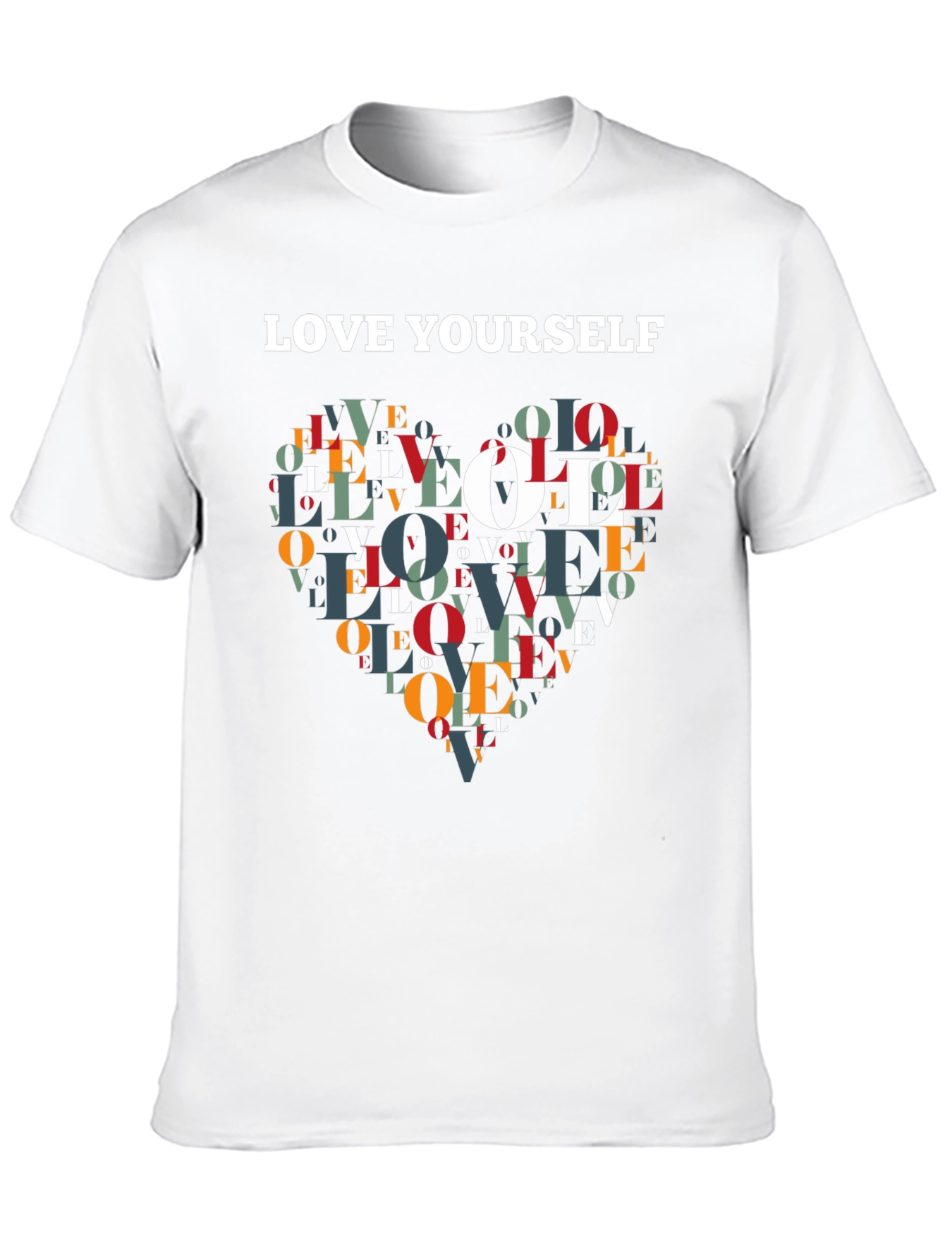 Love Yourself Graphic Print Black T-Shirt