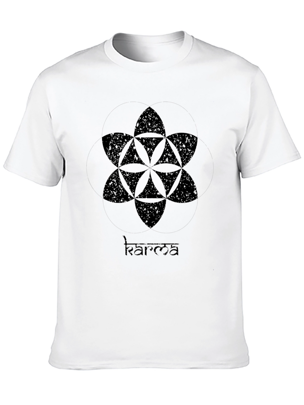 Geometric Mandala Black T-Shirt