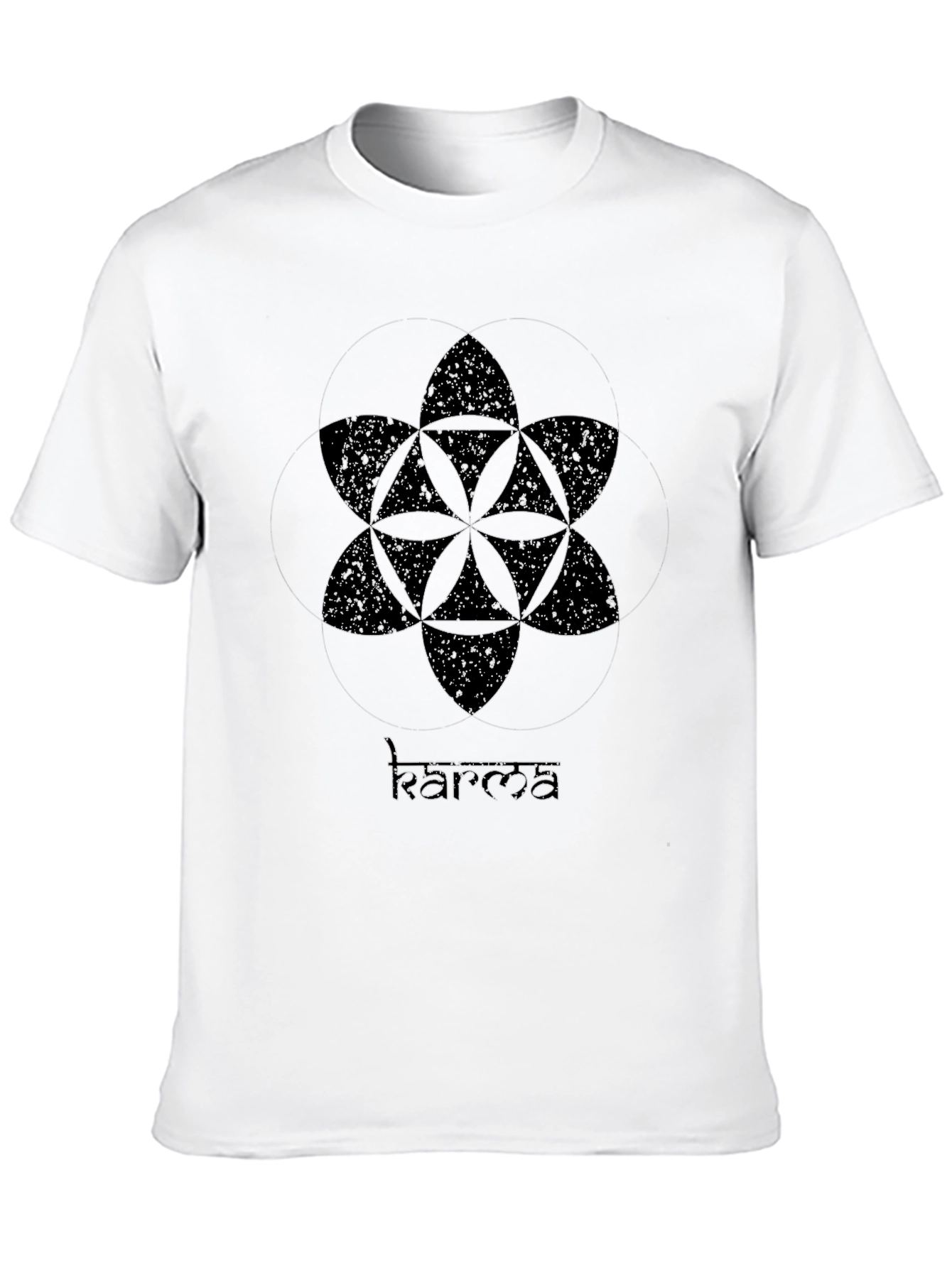 Geometric Mandala Black T-Shirt