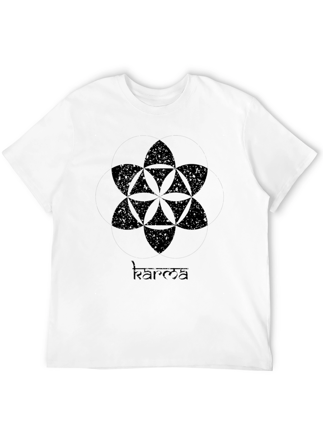 Geometric Mandala Black T-Shirt