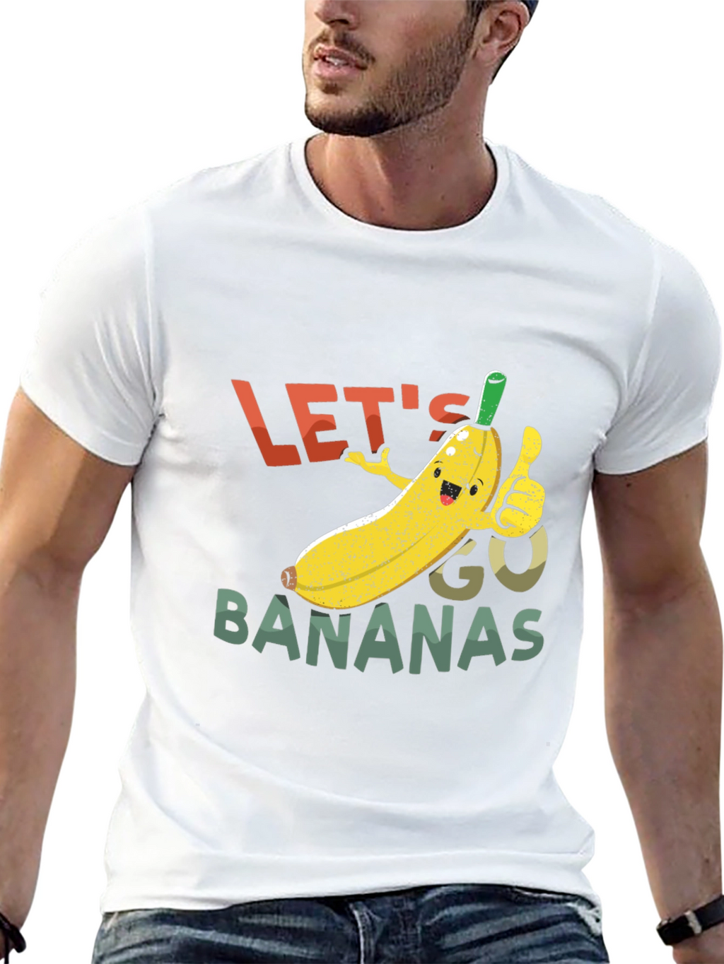 Lets Go Bananas Black Graphic Tee