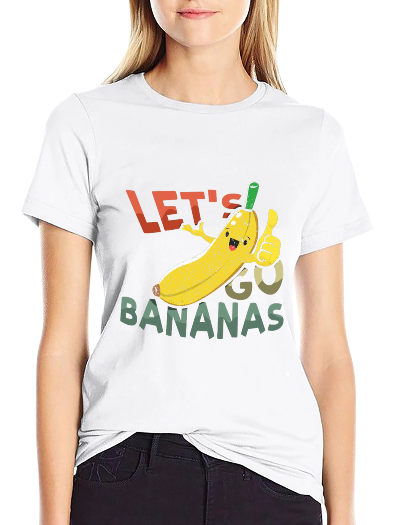 Lets Go Bananas Black Graphic Tee