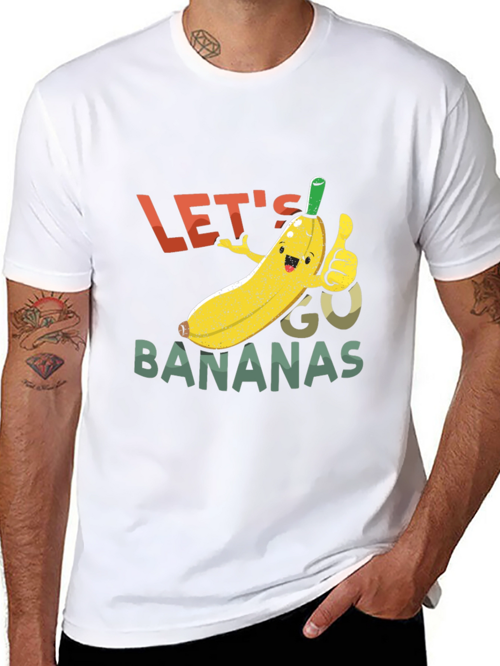 Lets Go Bananas Black Graphic Tee