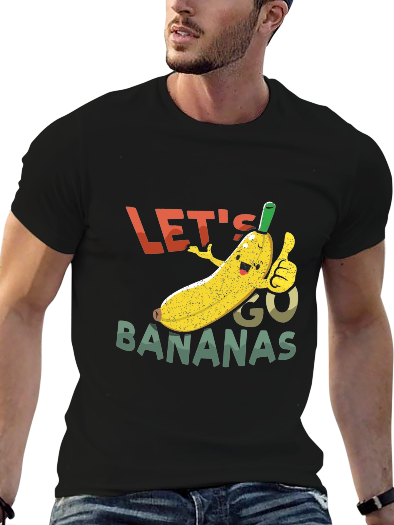 Lets Go Bananas Black Graphic Tee