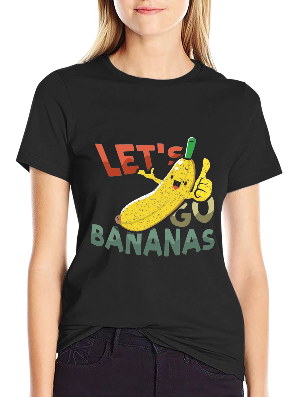 Lets Go Bananas Black Graphic Tee