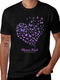 Choose Kind Alzheimers Awareness Butterfly Heart T-Shirt