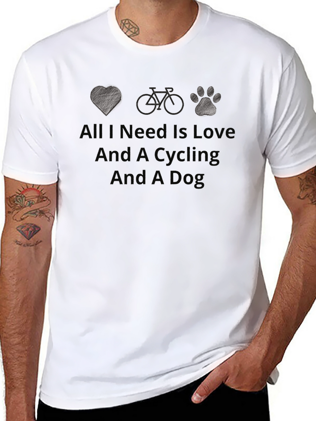 Love Cycling Dog T-Shirt