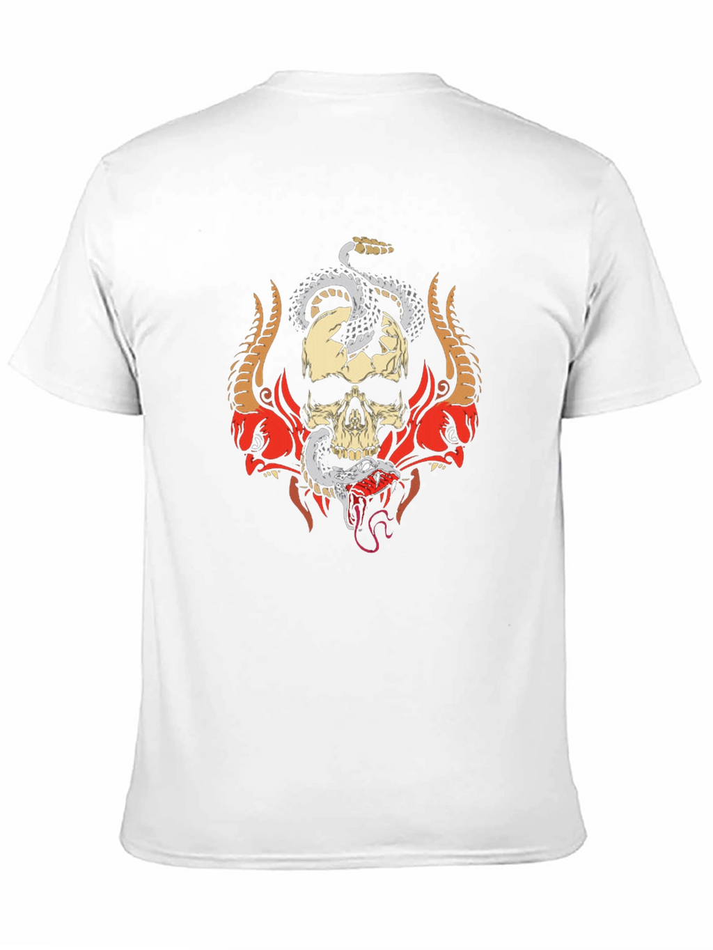 Skull & Snake Graphic Tee - Edgy Style