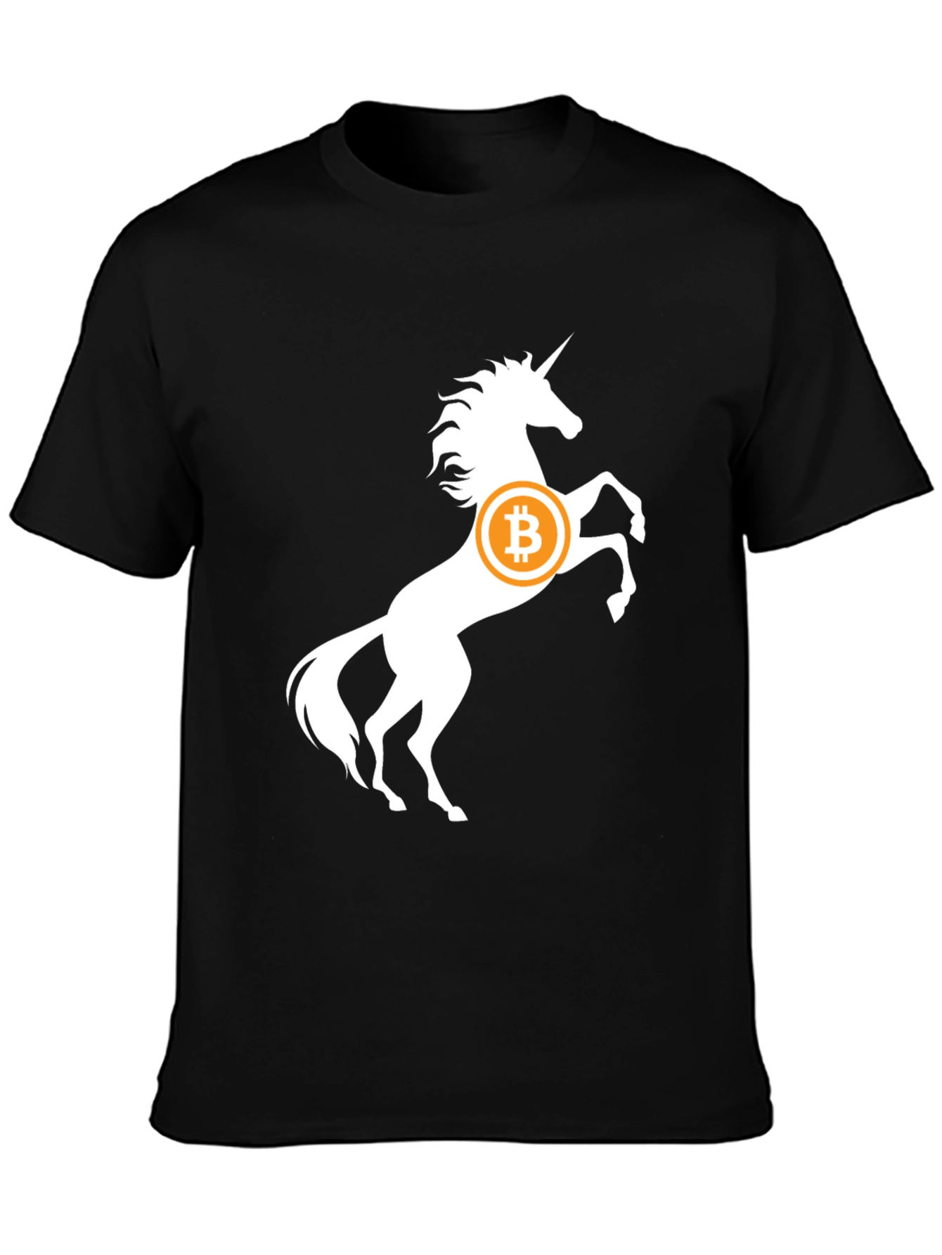 Bitcoin Unicorn Black T-Shirt - Crypto Tee