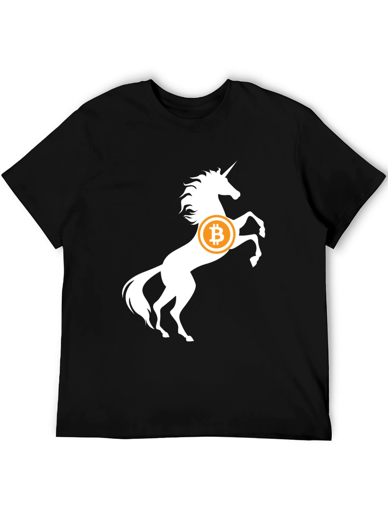 Bitcoin Unicorn Black T-Shirt - Crypto Tee