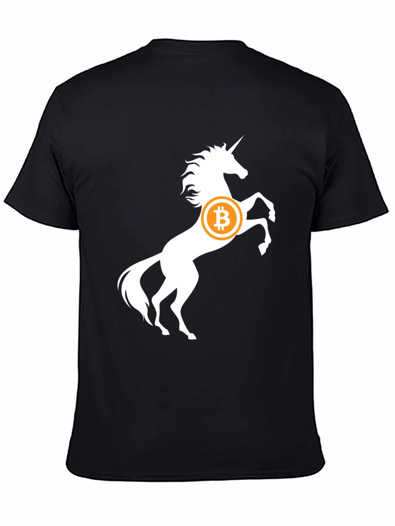 Bitcoin Unicorn Black T-Shirt - Crypto Tee
