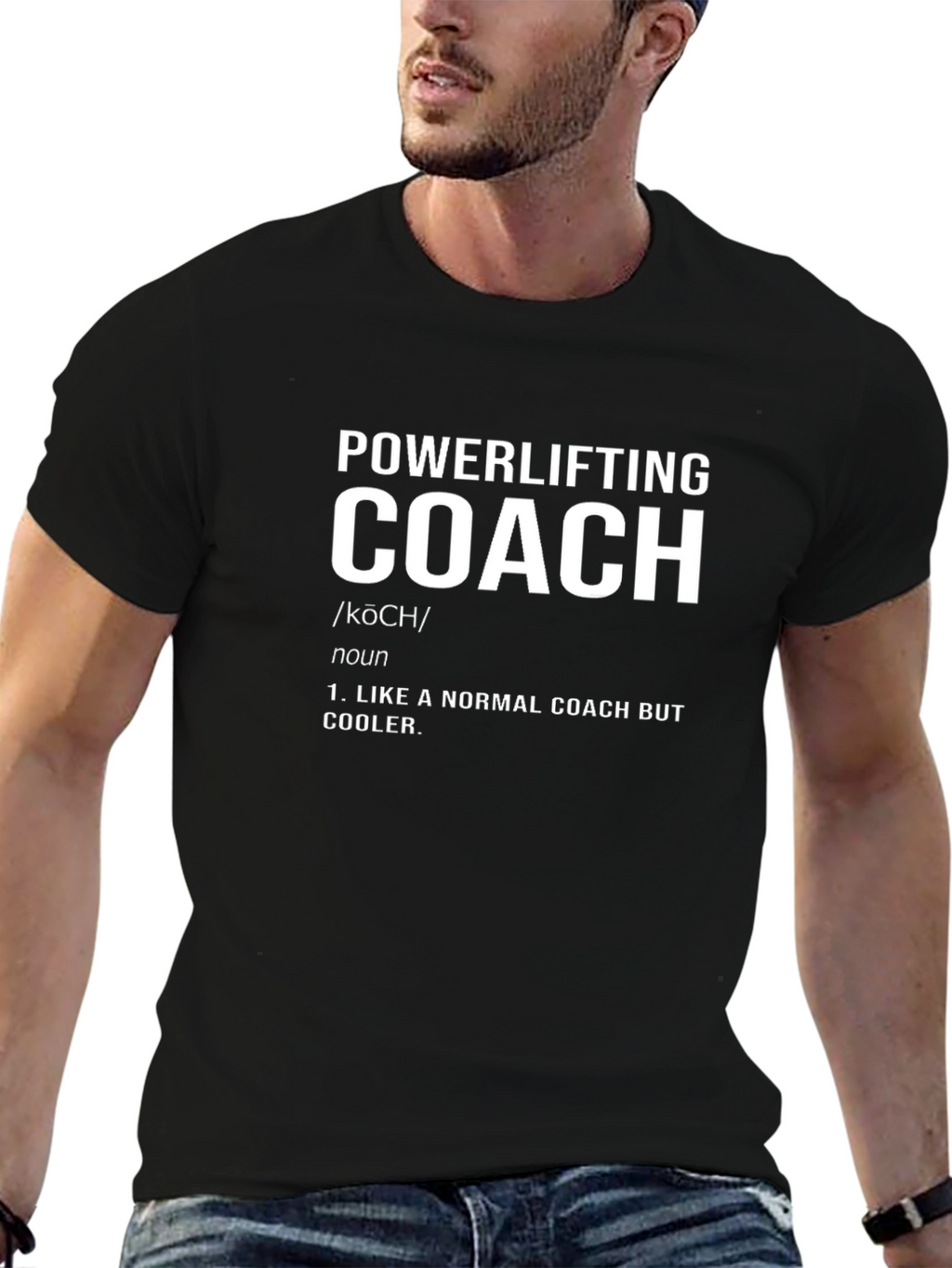 Powerlifting Coach Definition T-Shirt - Cool Workout Tee