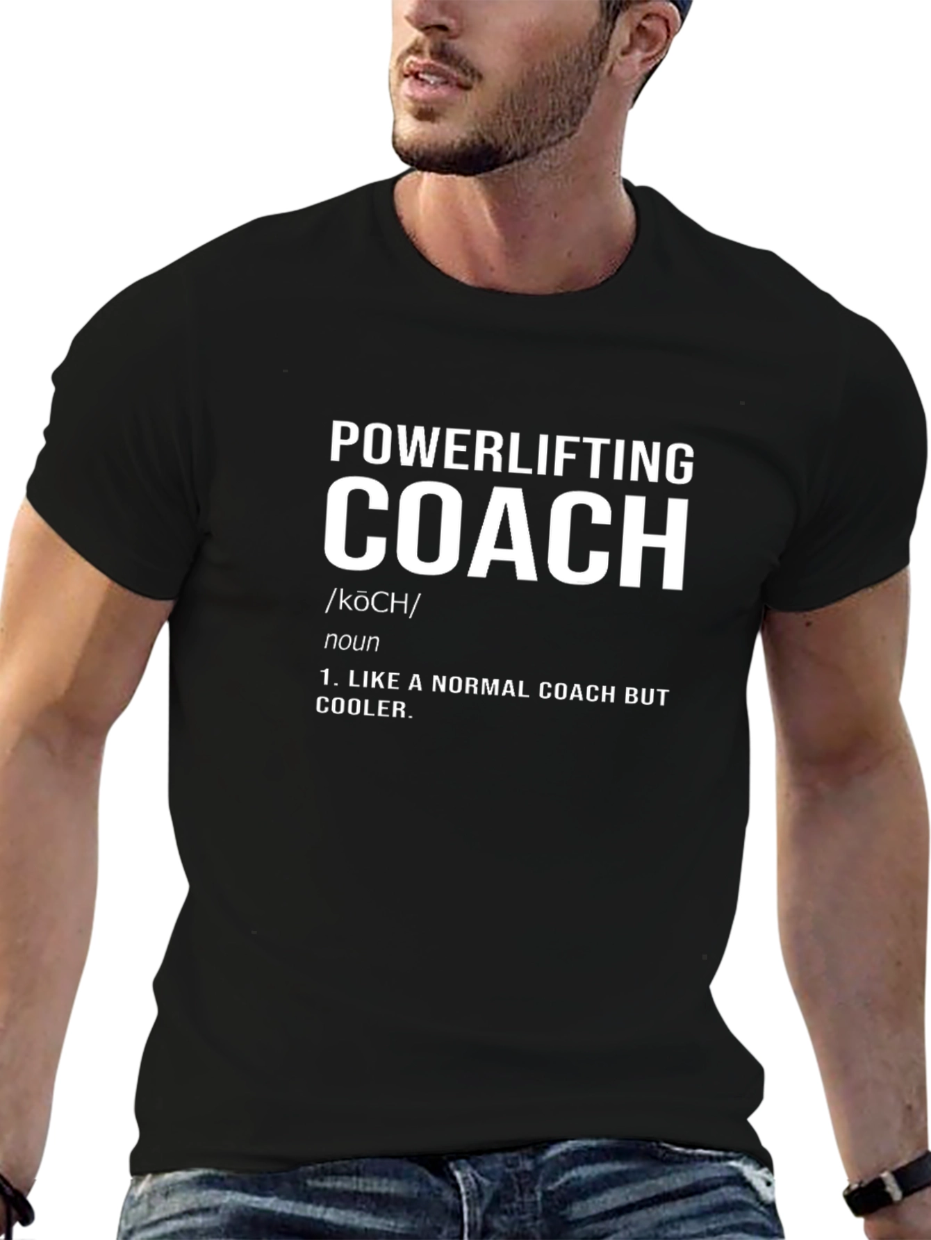 Powerlifting Coach Definition T-Shirt - Cool Workout Tee