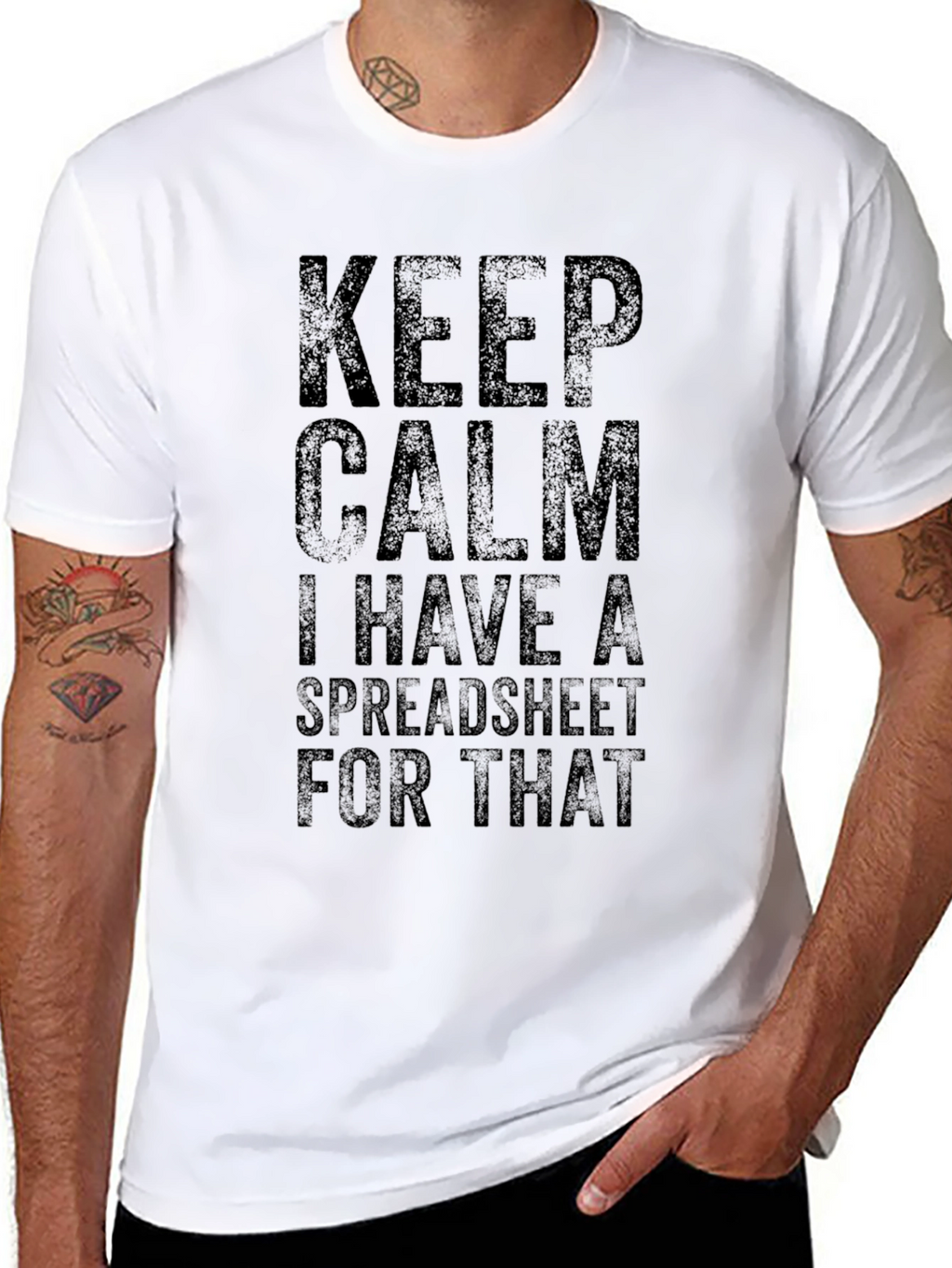 Keep Calm Spreadsheet T-Shirt - Funny Data Analyst Tee