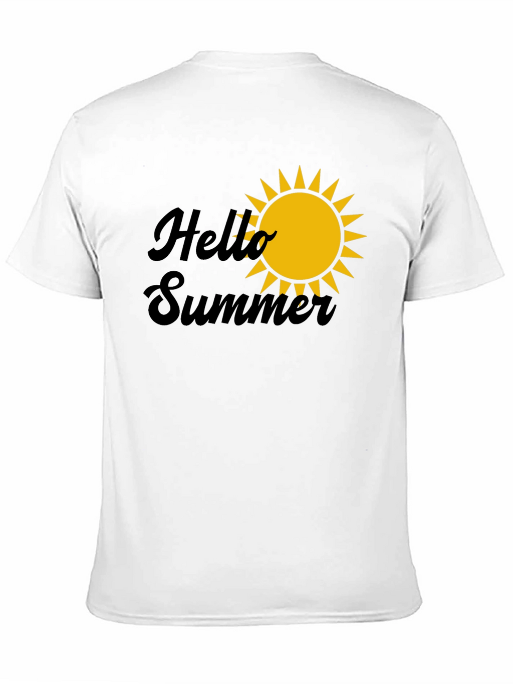 Hello Summer Graphic Tee - Black Cotton T-Shirt