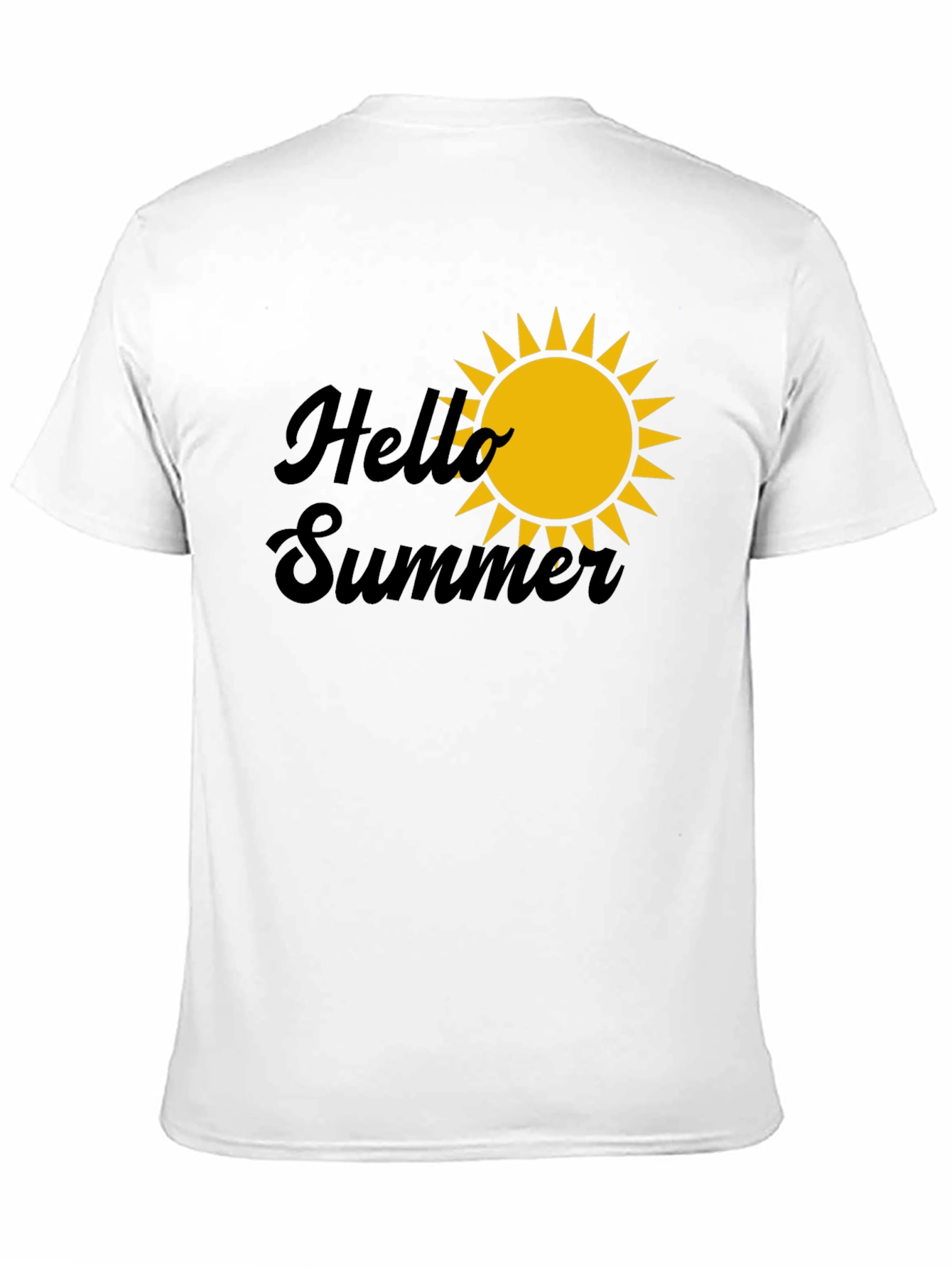 Hello Summer Graphic Tee - Black Cotton T-Shirt