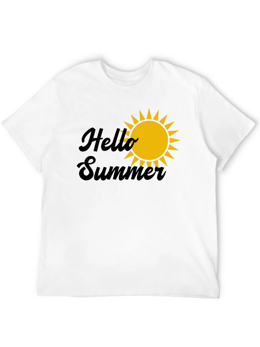 Hello Summer Graphic Tee - Black Cotton T-Shirt