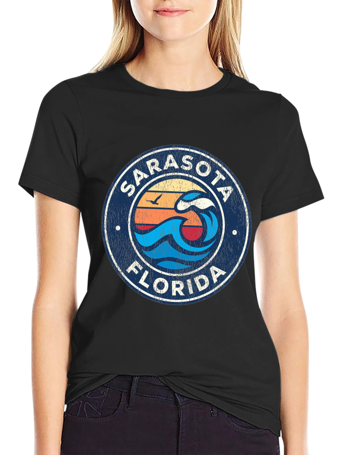 Sarasota Florida Wave Graphic T-Shirt
