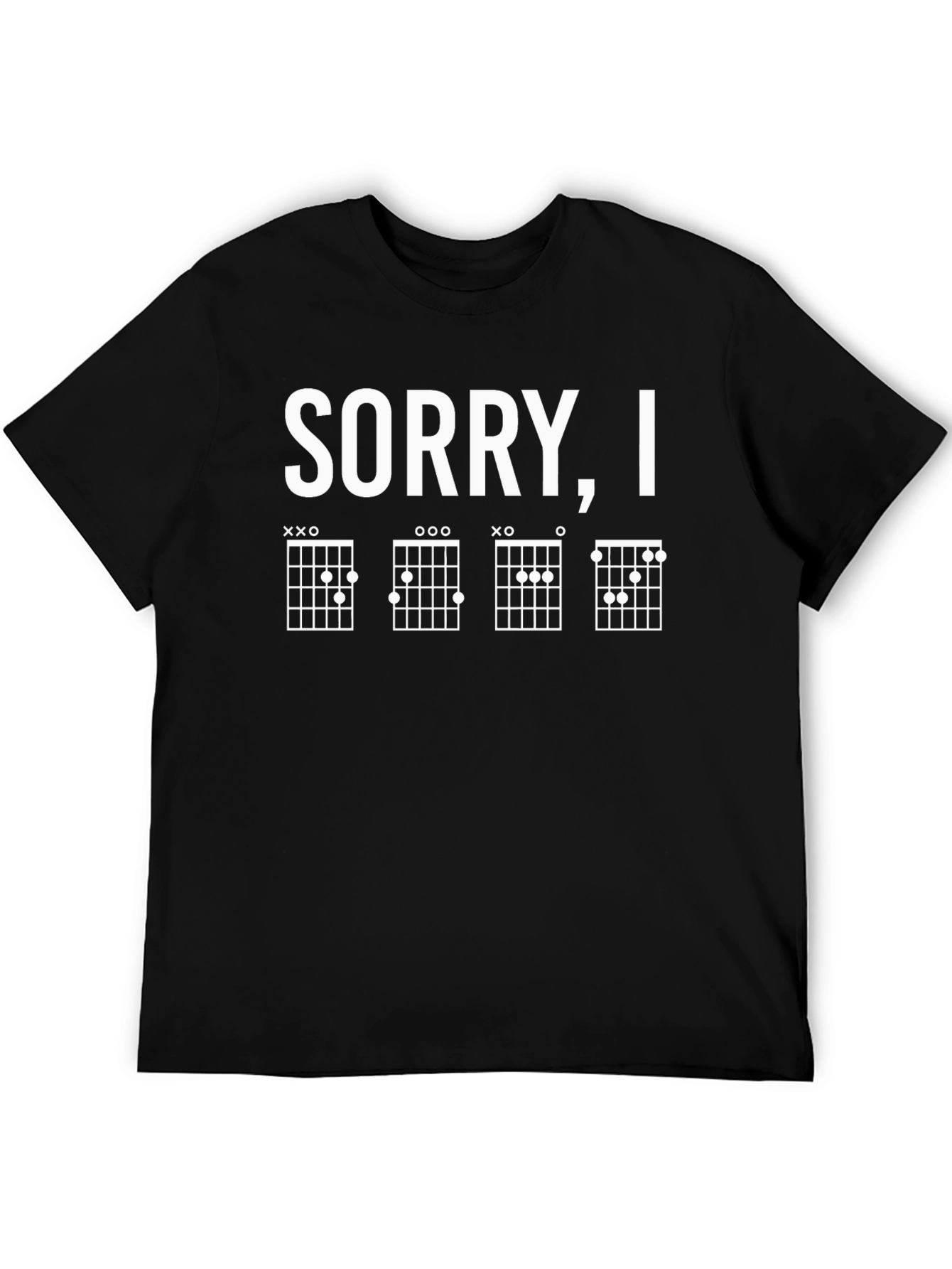Sorry Im Flat Guitar Chord Chart T-Shirt