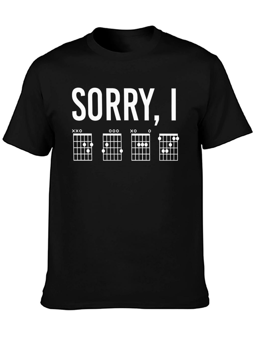 Sorry Im Flat Guitar Chord Chart T-Shirt