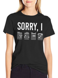 Sorry Im Flat Guitar Chord Chart T-Shirt
