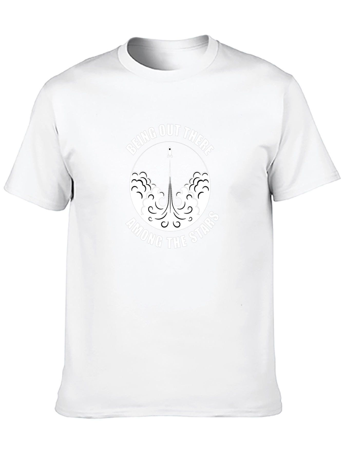 Being Out There Among The Stars Black Tee