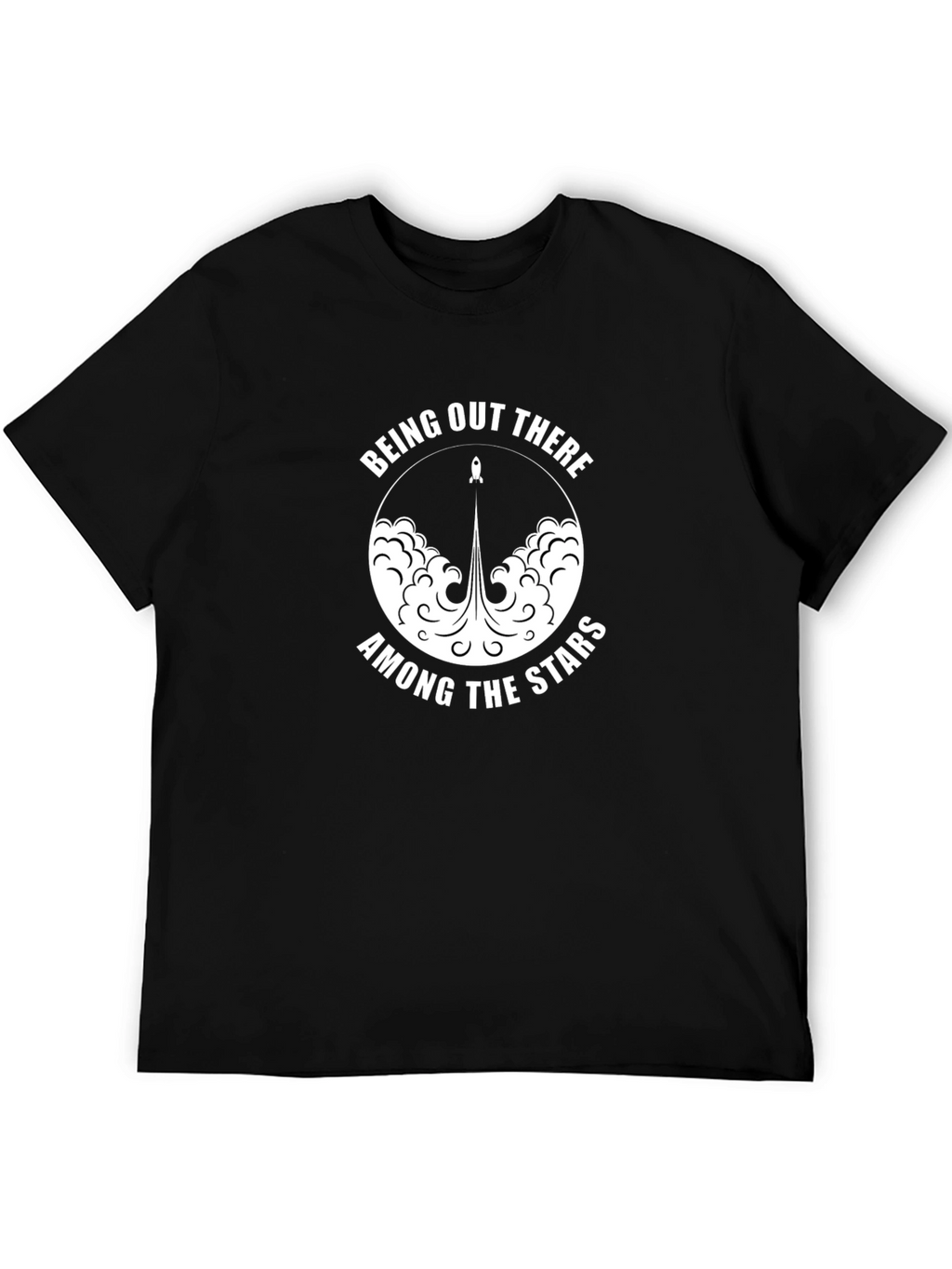 Being Out There Among The Stars Black Tee