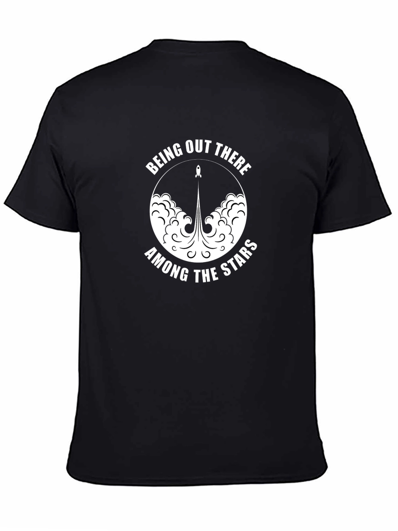 Being Out There Among The Stars Black Tee