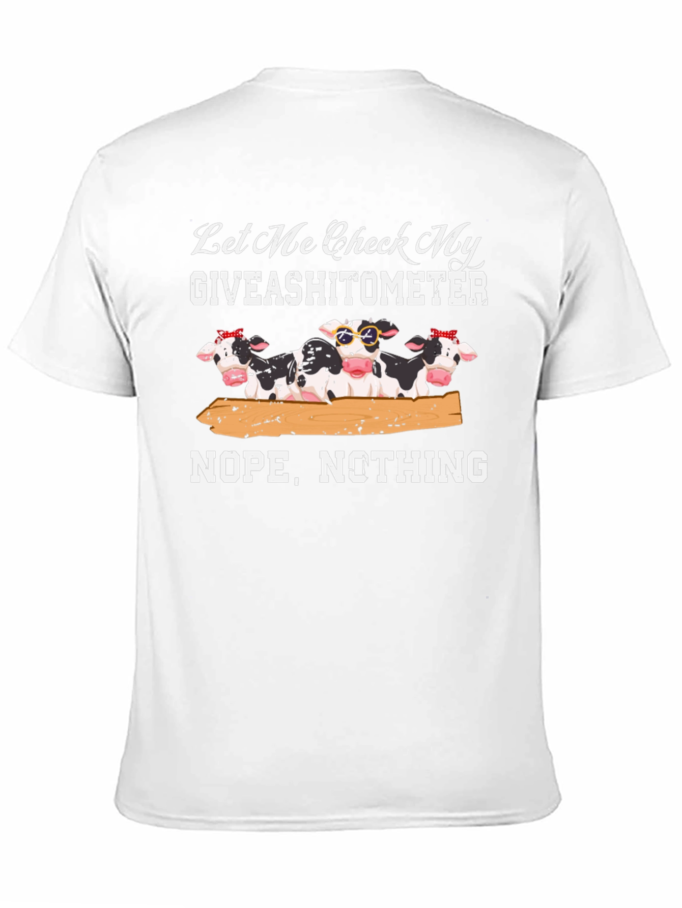 Giveashitometer Cow Graphic Tee