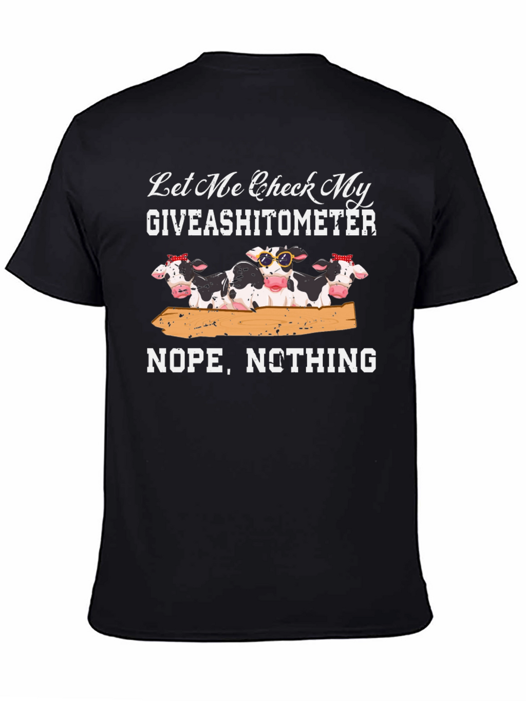 Giveashitometer Cow Graphic Tee