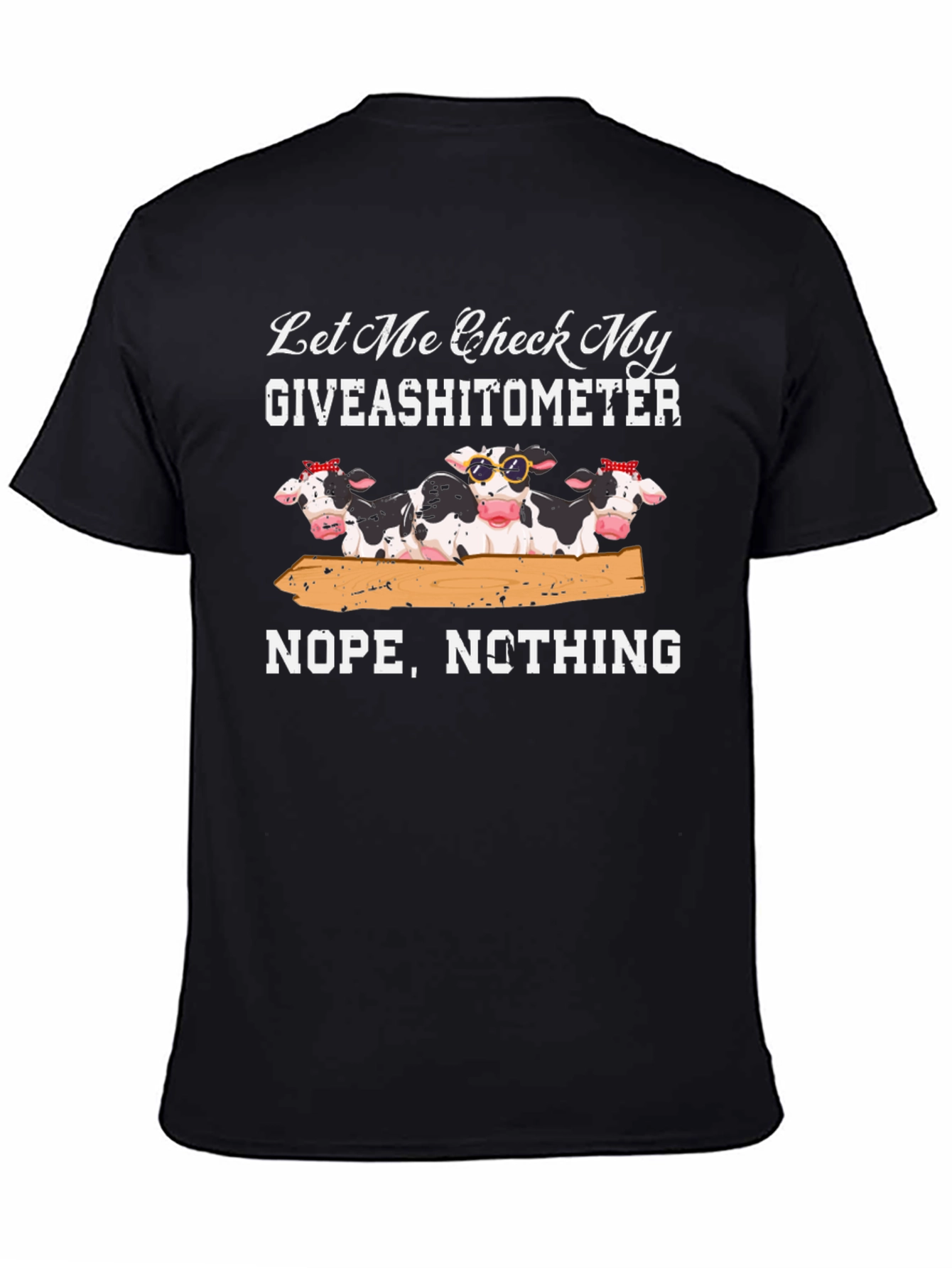 Giveashitometer Cow Graphic Tee