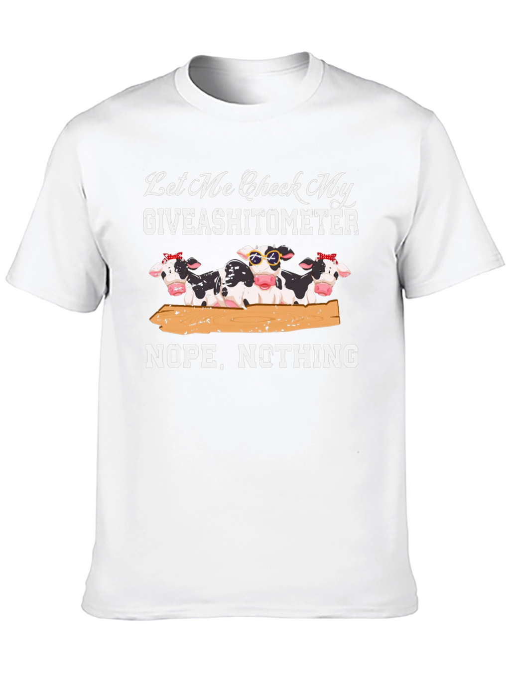 Giveashitometer Cow Graphic Tee