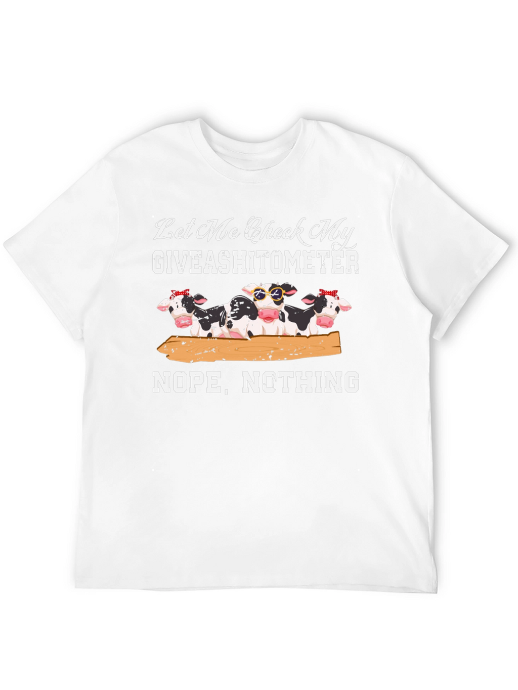 Giveashitometer Cow Graphic Tee