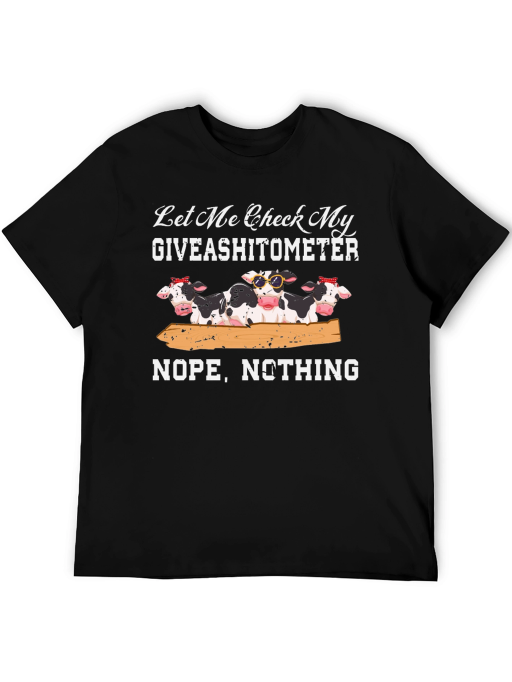 Giveashitometer Cow Graphic Tee