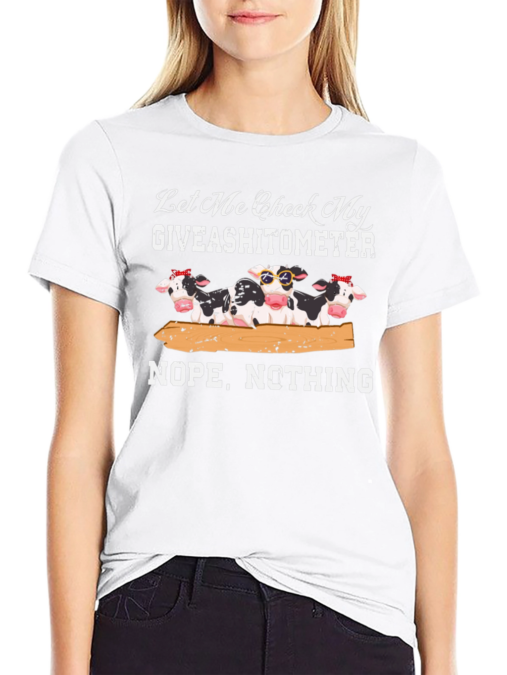 Giveashitometer Cow Graphic Tee