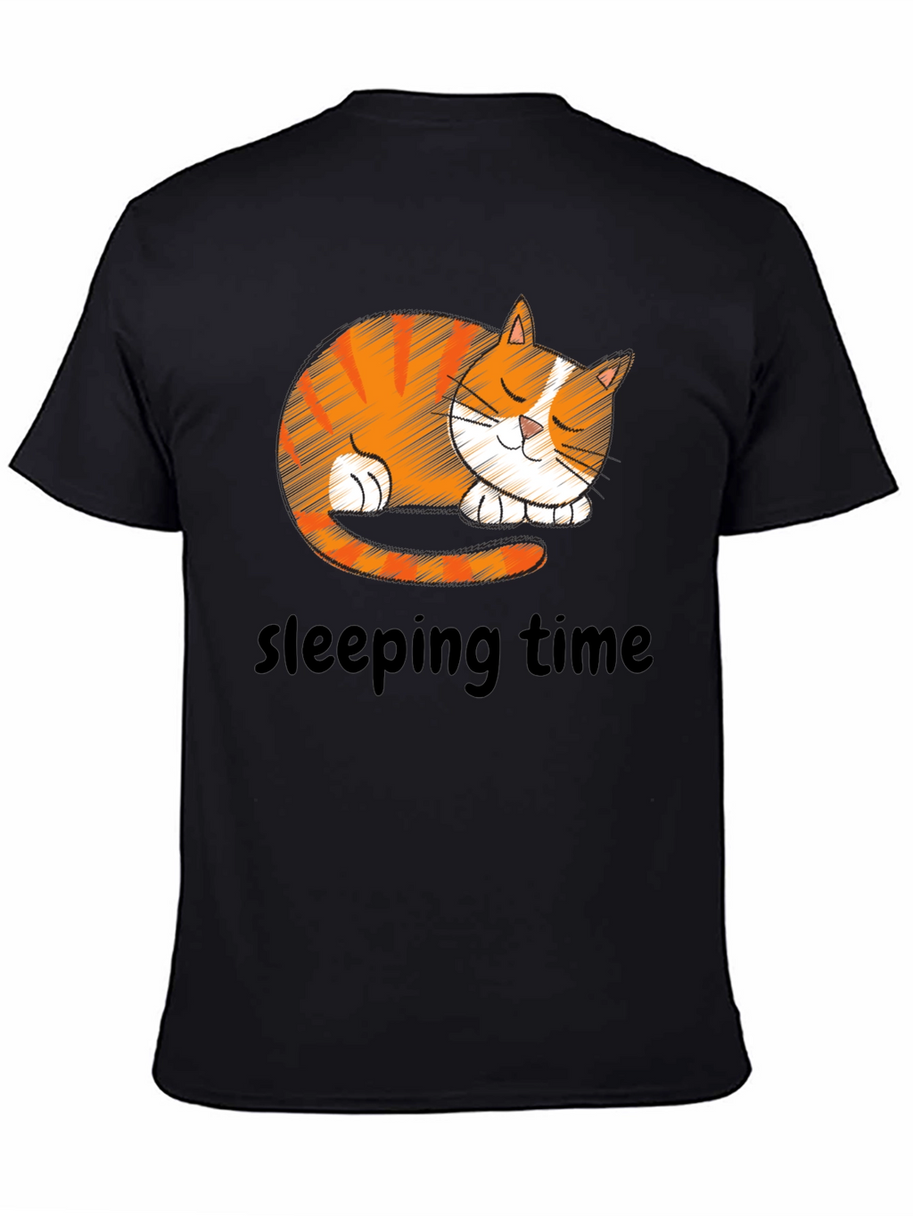 Cute Sleeping Cat Graphic T-Shirt