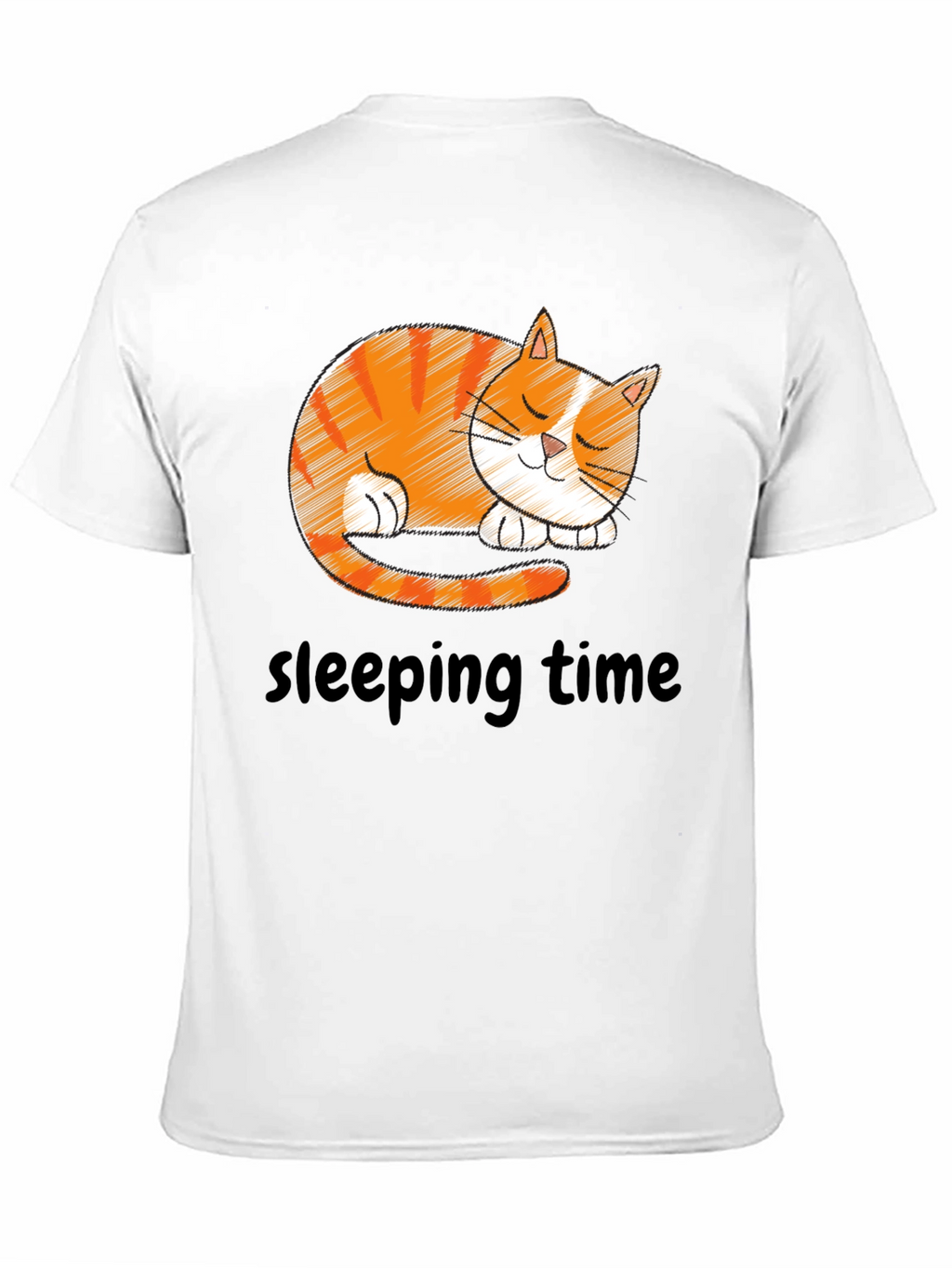 Cute Sleeping Cat Graphic T-Shirt