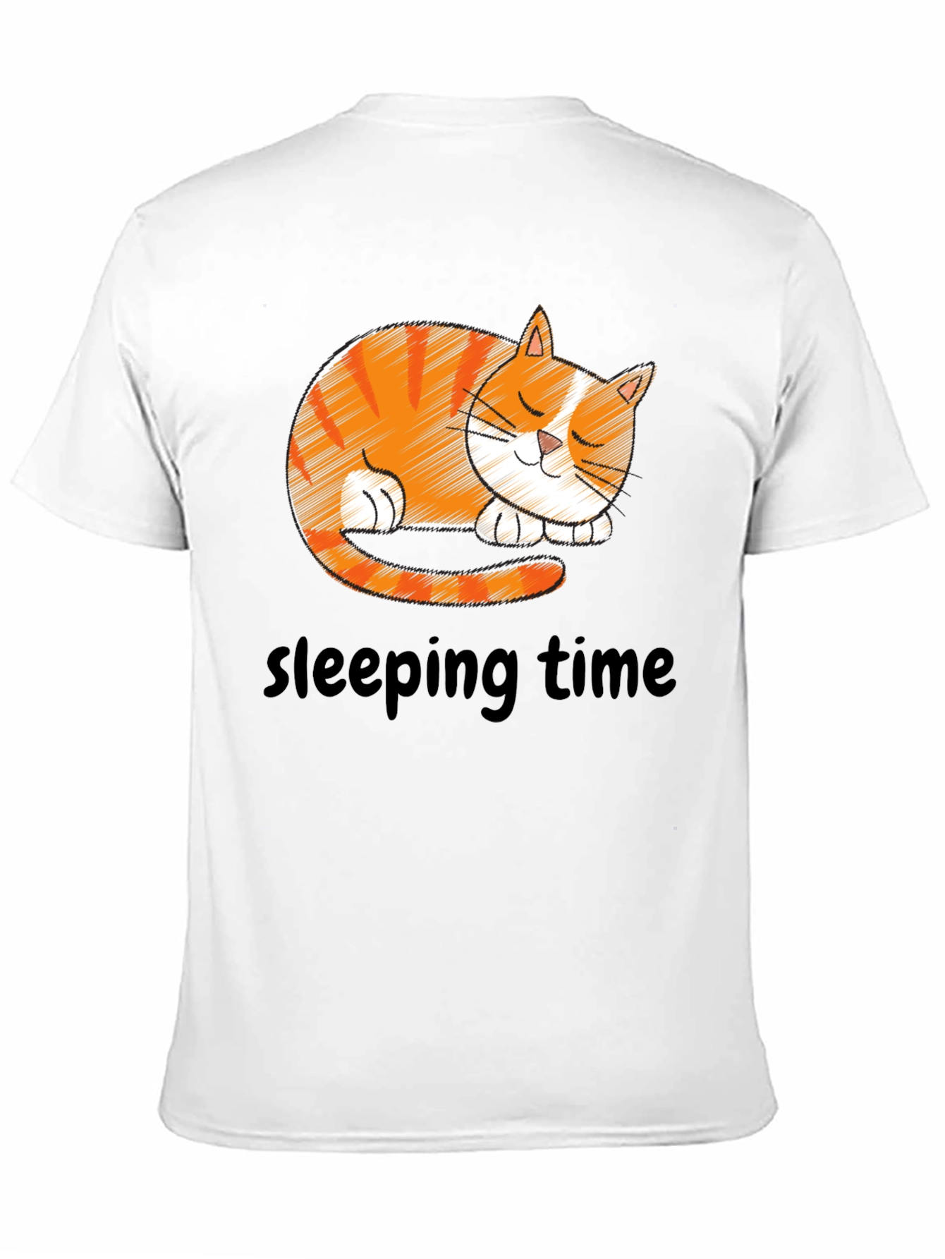 Cute Sleeping Cat Graphic T-Shirt