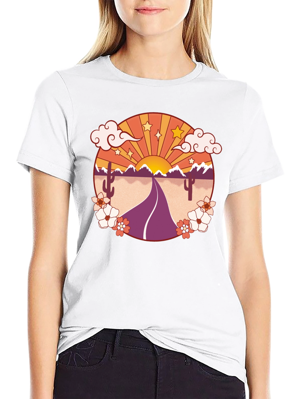 Retro Desert Road Trip Graphic Tee