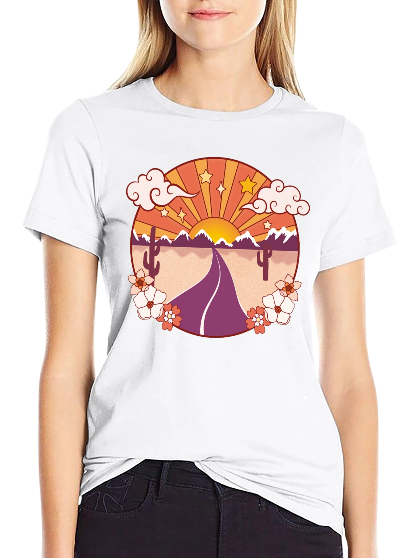 Retro Desert Road Trip Graphic Tee