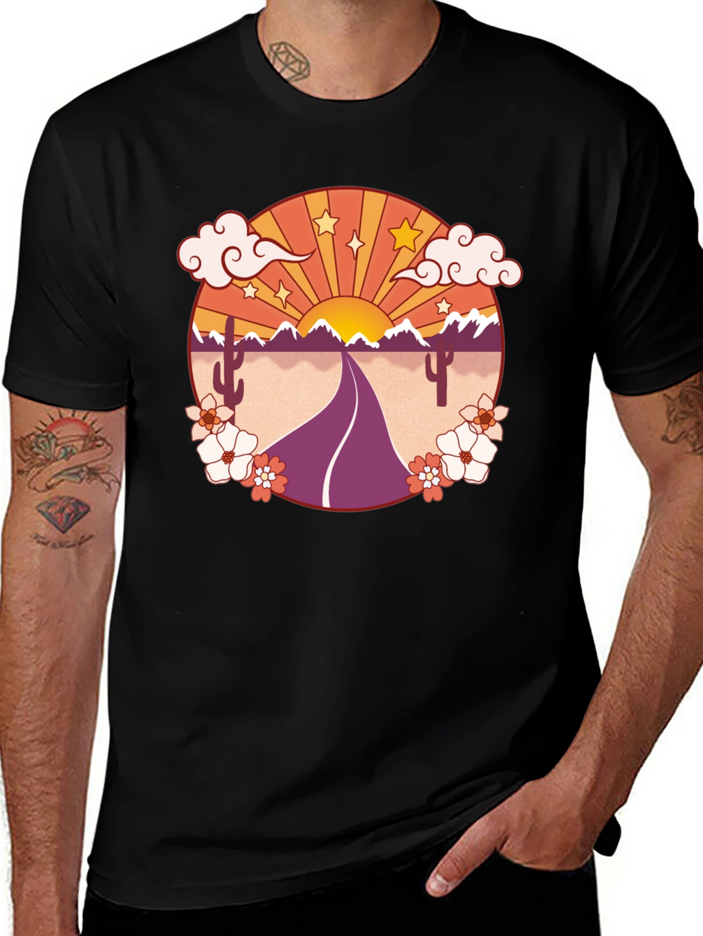 Retro Desert Road Trip Graphic Tee