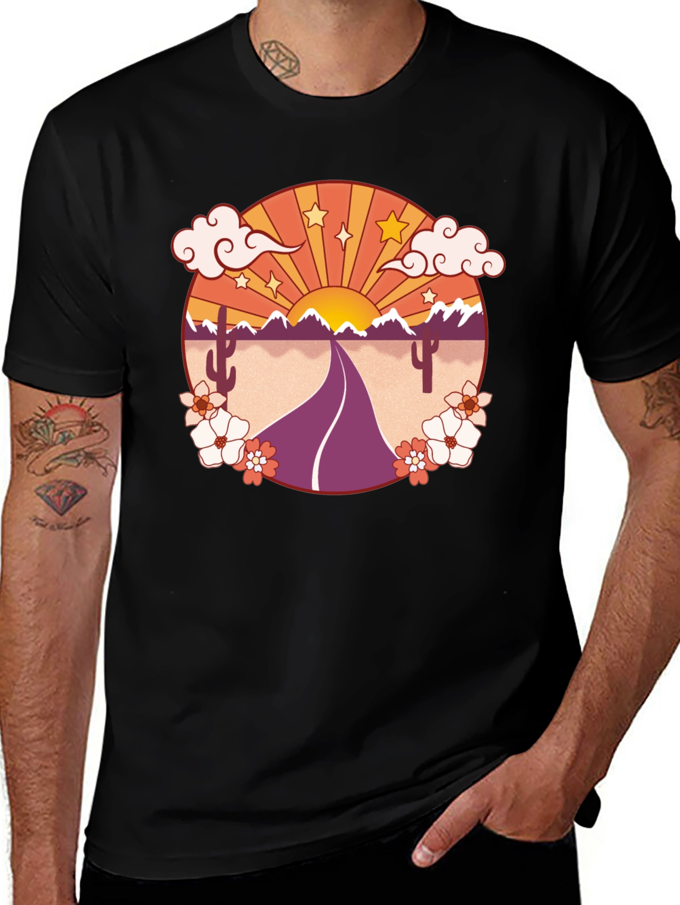 Retro Desert Road Trip Graphic Tee