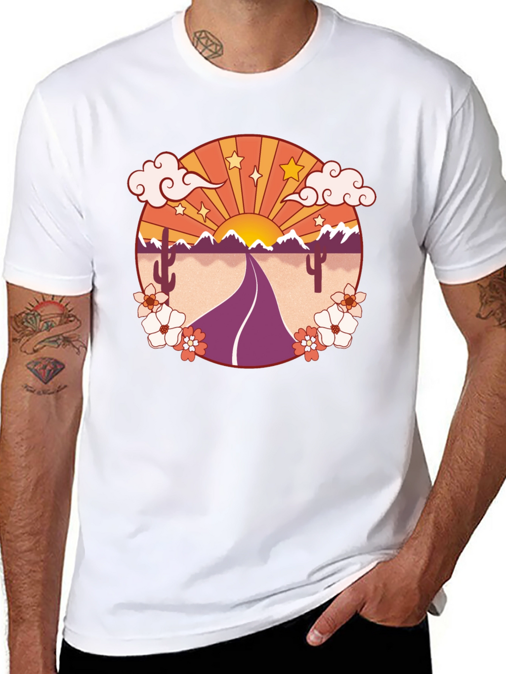 Retro Desert Road Trip Graphic Tee