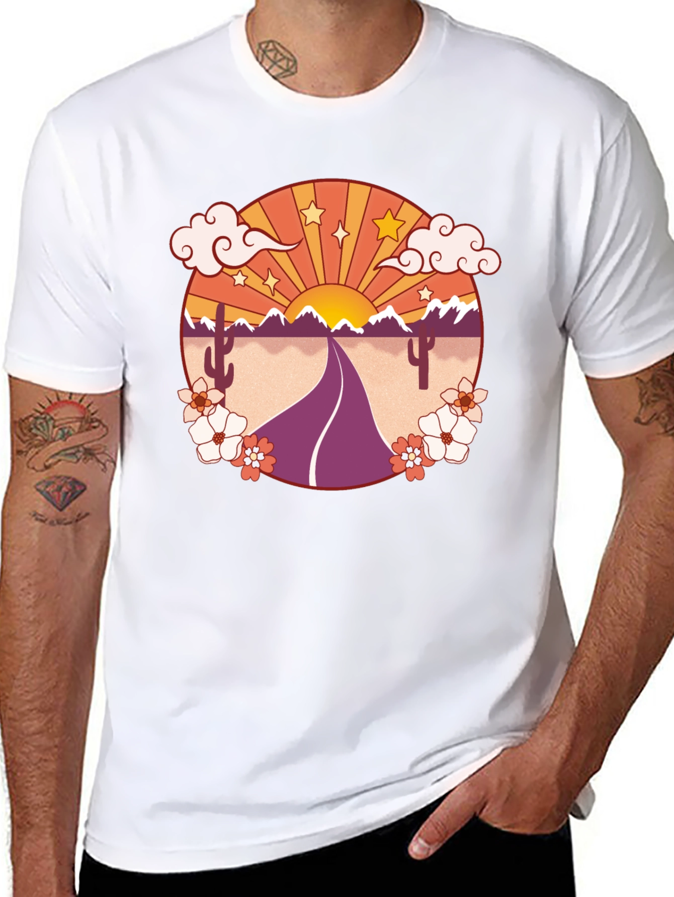 Retro Desert Road Trip Graphic Tee