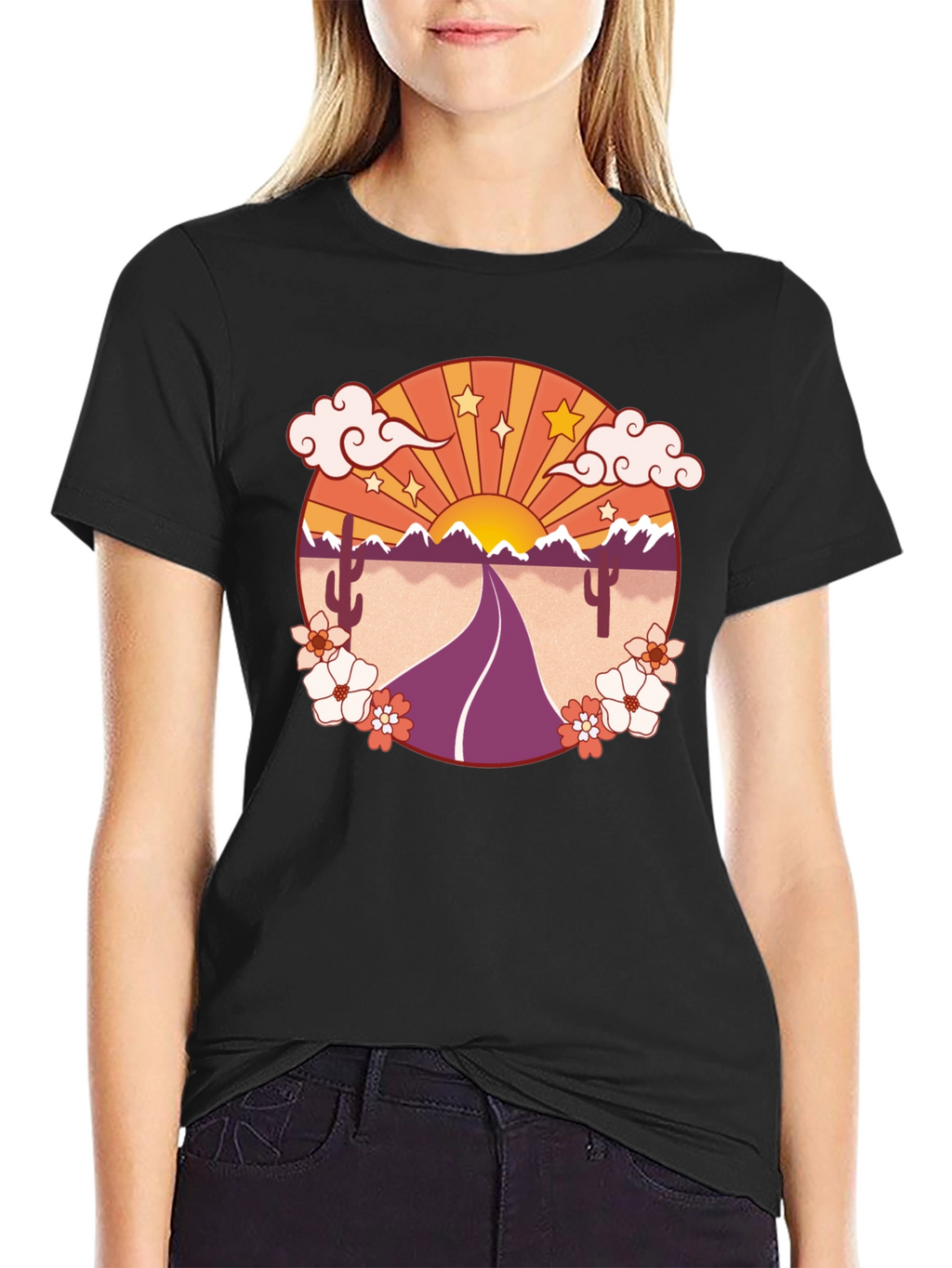 Retro Desert Road Trip Graphic Tee
